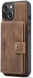 CaseMe JH-01 Apple iPhone 13 Hoesje met Magnetische Kaarthouder Bruin afbeelding