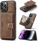 CaseMe JH-01 Apple iPhone 15 Pro Hoesje Magnetische Kaarthouder Bruin afbeelding 2