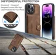 CaseMe JH-01 Apple iPhone 15 Pro Hoesje Magnetische Kaarthouder Bruin afbeelding 4