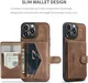 CaseMe JH-01 Apple iPhone 15 Pro Hoesje Magnetische Kaarthouder Bruin afbeelding 7