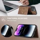 CaseMe JH-01 Apple iPhone 15 Pro Hoesje Magnetische Kaarthouder Bruin afbeelding 8