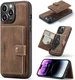 CaseMe JH-01 iPhone 15 Pro Max Hoesje Magnetische Kaarthouder Bruin afbeelding 2