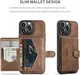 CaseMe JH-01 iPhone 15 Pro Max Hoesje Magnetische Kaarthouder Bruin afbeelding 5
