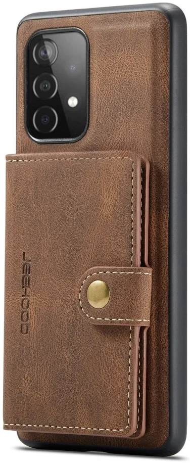 CaseMe JH-01 Samsung Galaxy A33 Hoesje Magnetische Kaarthouder Bruin afbeelding 12