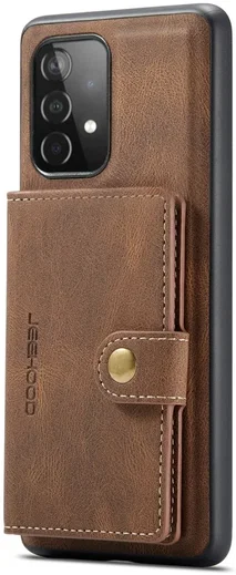 CaseMe JH-01 Samsung Galaxy A33 Hoesje Magnetische Kaarthouder Bruin afbeelding 12