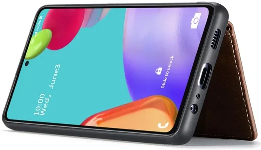 CaseMe JH-01 Samsung Galaxy A33 Hoesje Magnetische Kaarthouder Bruin afbeelding 14