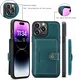 CaseMe JH-01 iPhone 15 Pro Max Hoesje Magnetische Kaarthouder Blauw afbeelding 6