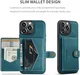CaseMe JH-01 iPhone 15 Pro Max Hoesje Magnetische Kaarthouder Blauw afbeelding 7