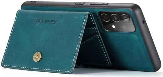 CaseMe JH-01 Samsung Galaxy A32 5G Hoesje Magnetische Pashouder Blauw afbeelding 11