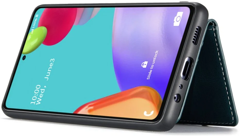 CaseMe JH-01 Samsung Galaxy A32 5G Hoesje Magnetische Pashouder Blauw afbeelding 12