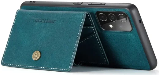 CaseMe JH-01 Samsung Galaxy A34 Hoesje Magnetische Kaarthouder Blauw afbeelding 13