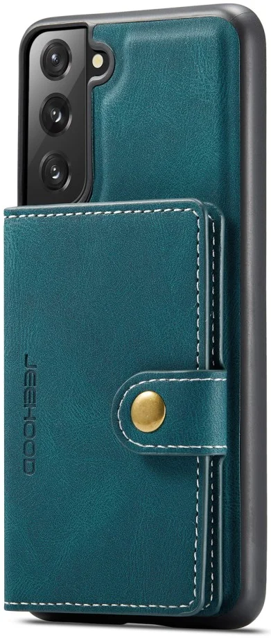 CaseMe JH-01 Samsung Galaxy S22 Hoesje Magnetische Kaarthouder Blauw afbeelding 15