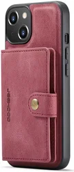 CaseMe JH-01 Apple iPhone 13 Hoesje met Magnetische Kaarthouder Rood afbeelding