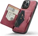 CaseMe JH-01 Apple iPhone 15 Pro Hoesje Magnetische Kaarthouder Rood afbeelding 1