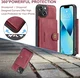 CaseMe JH-01 Apple iPhone 15 Plus Hoesje Magnetische Kaarthouder Rood afbeelding 4