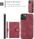 CaseMe JH-01 Apple iPhone 15 Plus Hoesje Magnetische Kaarthouder Rood afbeelding 7