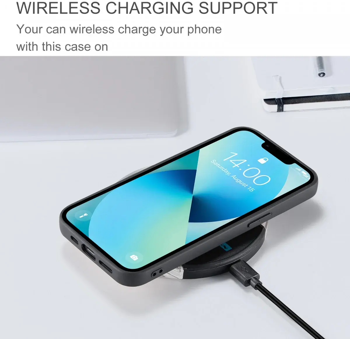 CaseMe JH-01 Apple iPhone 15 Plus Hoesje Magnetische Kaarthouder Rood afbeelding 8