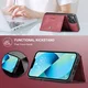 CaseMe JH-01 Apple iPhone 15 Plus Hoesje Magnetische Kaarthouder Rood afbeelding 9