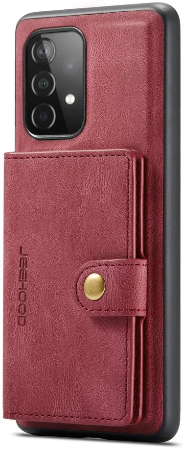 CaseMe JH-01 Samsung Galaxy A33 Hoesje Magnetische Kaarthouder Rood afbeelding 11