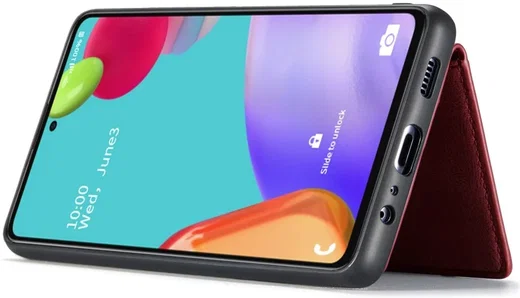 CaseMe JH-01 Samsung Galaxy A33 Hoesje Magnetische Kaarthouder Rood afbeelding 13