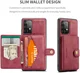 CaseMe JH-01 Samsung Galaxy A33 Hoesje Magnetische Kaarthouder Rood afbeelding 7
