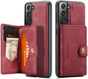 CaseMe JH-01 Samsung Galaxy S22 Hoesje Magnetische Kaarthouder Rood
