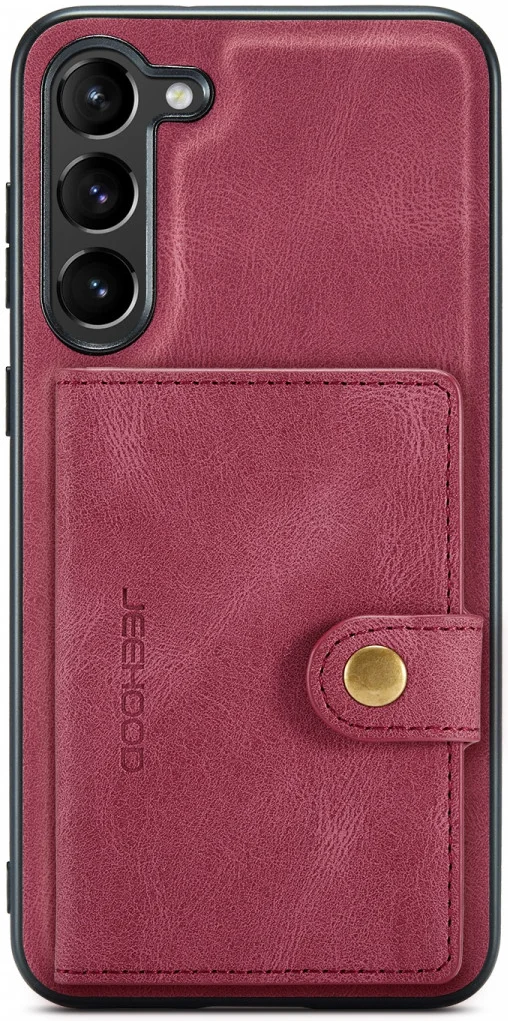 CaseMe JH-01 Samsung Galaxy S23 Hoesje Magnetische Kaarthouder Rood afbeelding 1