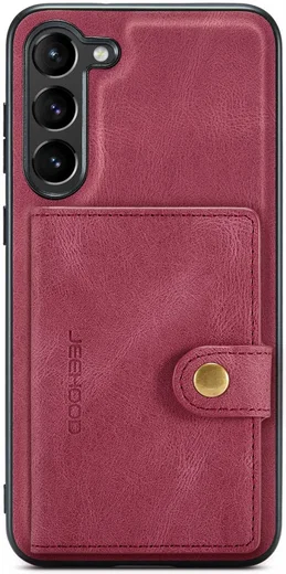 CaseMe JH-01 Samsung Galaxy S23 Hoesje Magnetische Kaarthouder Rood afbeelding 1