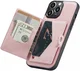 CaseMe JH-01 Apple iPhone 13 Hoesje met Magnetische Kaarthouder Roze afbeelding 2