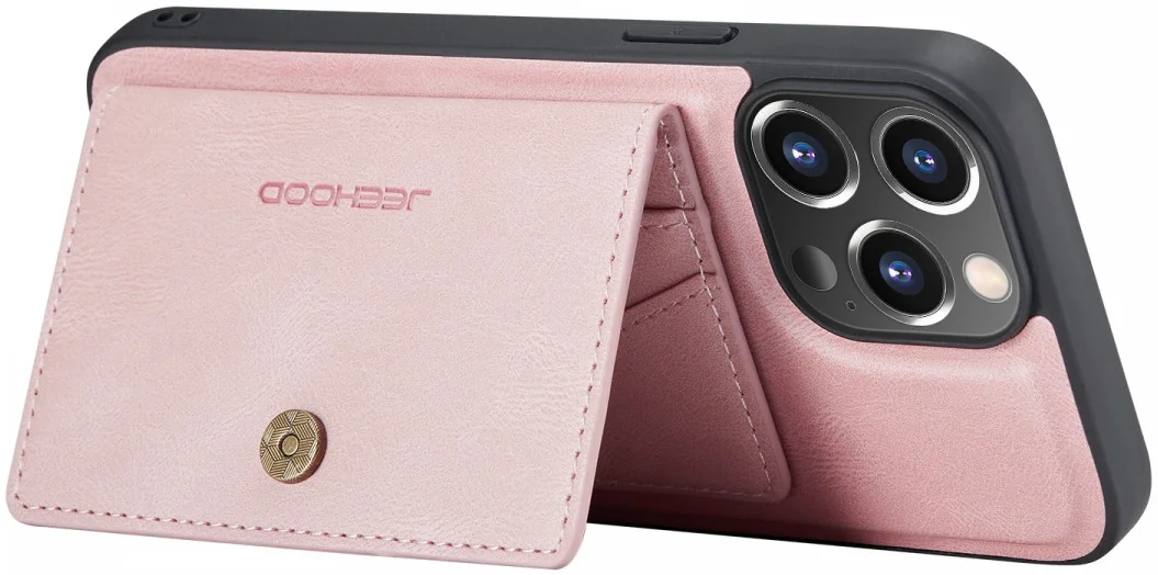 CaseMe JH-01 Apple iPhone 13 Hoesje met Magnetische Kaarthouder Roze afbeelding 7