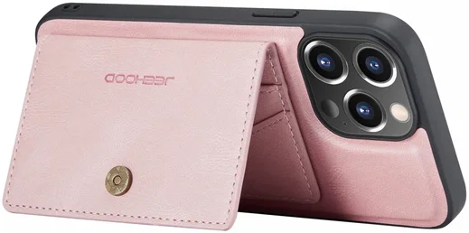 CaseMe JH-01 Apple iPhone 13 Hoesje met Magnetische Kaarthouder Roze afbeelding 7