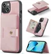 CaseMe JH-01 Apple iPhone 15 Hoesje met Magnetische Kaarthouder Roze afbeelding 2