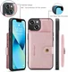 CaseMe JH-01 Apple iPhone 15 Hoesje met Magnetische Kaarthouder Roze afbeelding 4