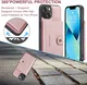 CaseMe JH-01 Apple iPhone 15 Hoesje met Magnetische Kaarthouder Roze afbeelding 5