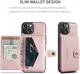 CaseMe JH-01 Apple iPhone 15 Hoesje met Magnetische Kaarthouder Roze afbeelding 9
