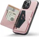 CaseMe JH-01 Apple iPhone 15 Pro Hoesje Magnetische Kaarthouder Roze afbeelding 1