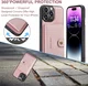 CaseMe JH-01 Apple iPhone 15 Pro Hoesje Magnetische Kaarthouder Roze afbeelding 4