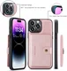 CaseMe JH-01 Apple iPhone 15 Pro Hoesje Magnetische Kaarthouder Roze afbeelding 5