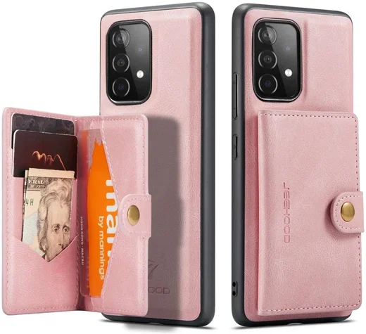 CaseMe JH-01 Samsung Galaxy A32 5G Hoesje Magnetische Pashouder Roze afbeelding 1