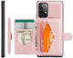 CaseMe JH-01 Samsung Galaxy A33 Hoesje Magnetische Kaarthouder Roze afbeelding 2