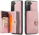 CaseMe JH-01 Samsung Galaxy S22 Hoesje Magnetische Kaarthouder Roze