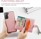 CaseMe JH-01 Samsung Galaxy S22 Hoesje Magnetische Kaarthouder Roze afbeelding 3