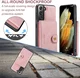 CaseMe JH-01 Samsung Galaxy S22 Hoesje Magnetische Kaarthouder Roze afbeelding 4