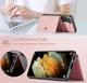 CaseMe JH-01 Samsung Galaxy S22 Hoesje Magnetische Kaarthouder Roze afbeelding 5
