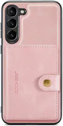 CaseMe JH-01 Samsung Galaxy S23 Hoesje Magnetische Kaarthouder Roze afbeelding