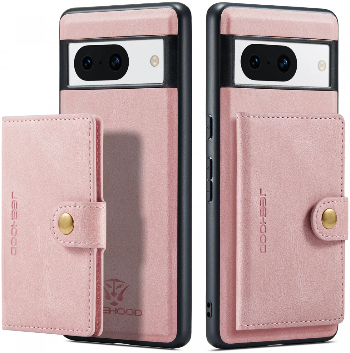 CaseMe JH-01 Google Pixel 8a Hoesje met Magnetische Kaarthouder Roze afbeelding 1