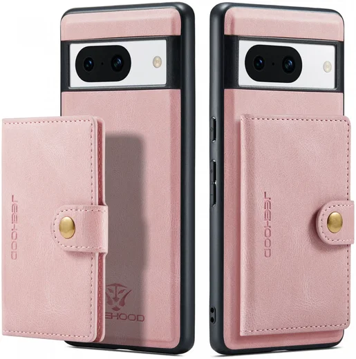 CaseMe JH-01 Google Pixel 8a Hoesje met Magnetische Kaarthouder Roze afbeelding 1