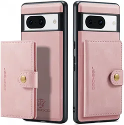 CaseMe JH-01 Google Pixel 8a Hoesje met Magnetische Kaarthouder Roze afbeelding