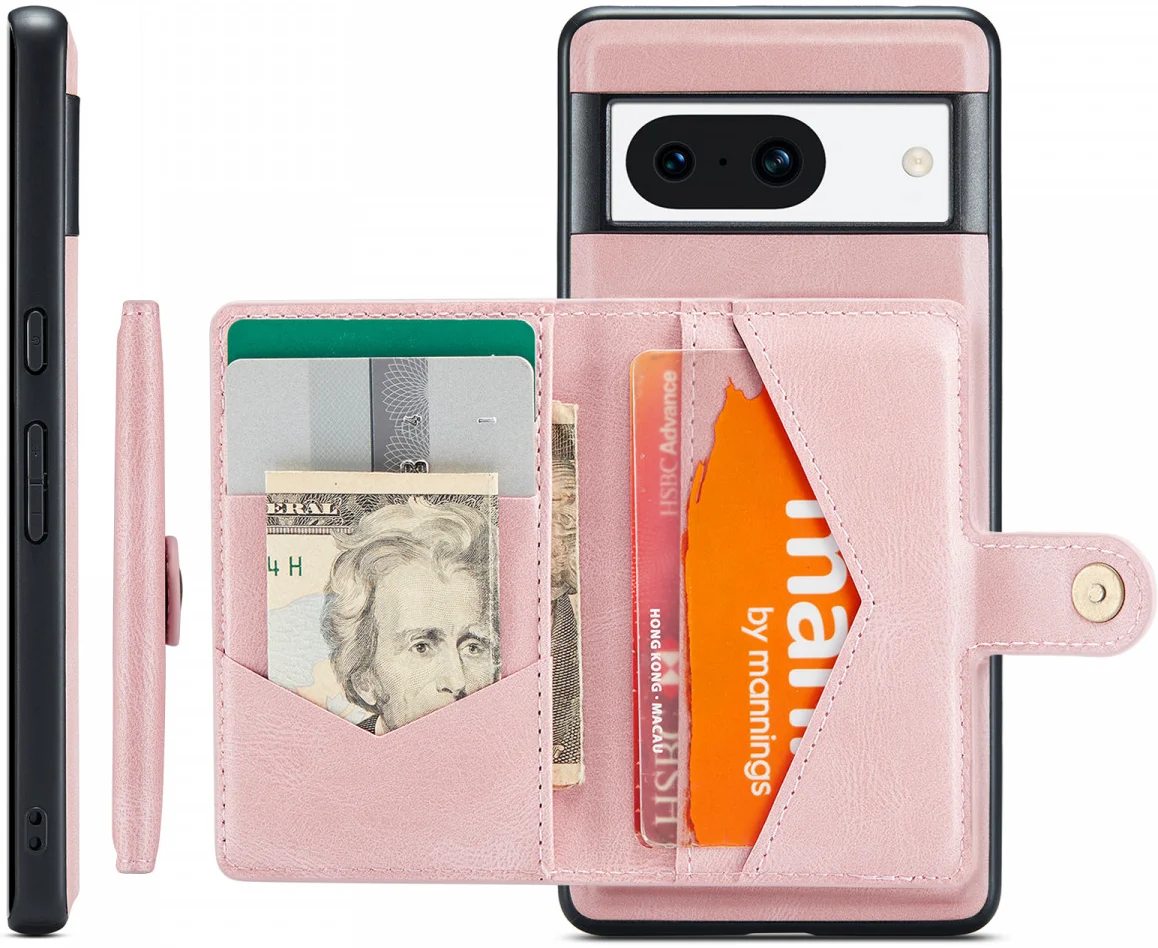 CaseMe JH-01 Google Pixel 8a Hoesje met Magnetische Kaarthouder Roze afbeelding 17