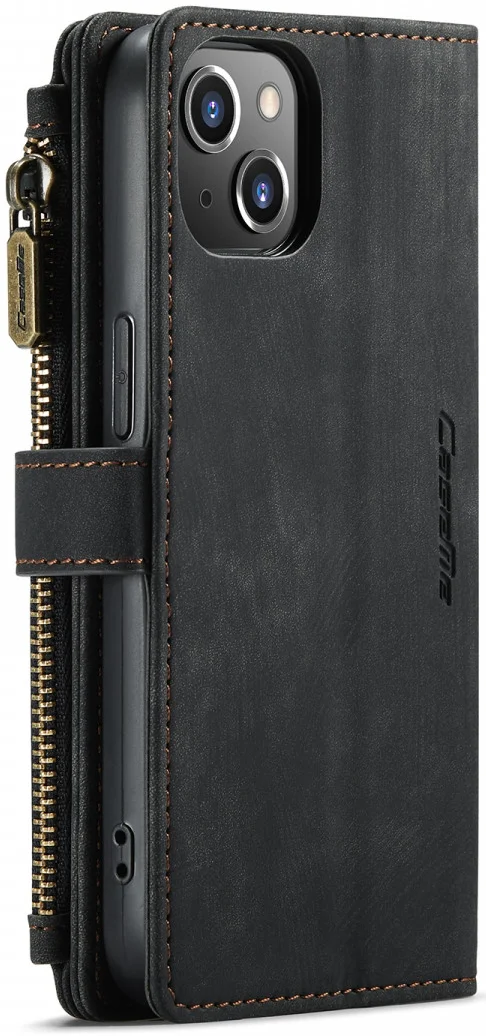 CaseMe C30 Apple iPhone 13 Hoesje Pasjeshouder Book Case Zwart afbeelding 5